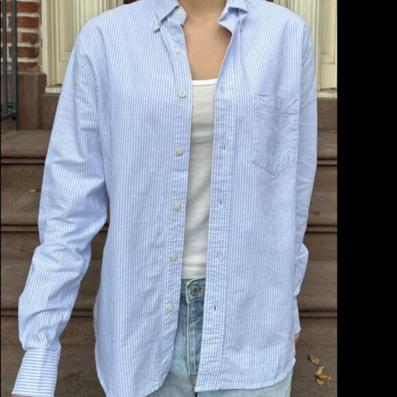 Brandy Melville Tops - Brandy Melville Stephanie Striped Button Down